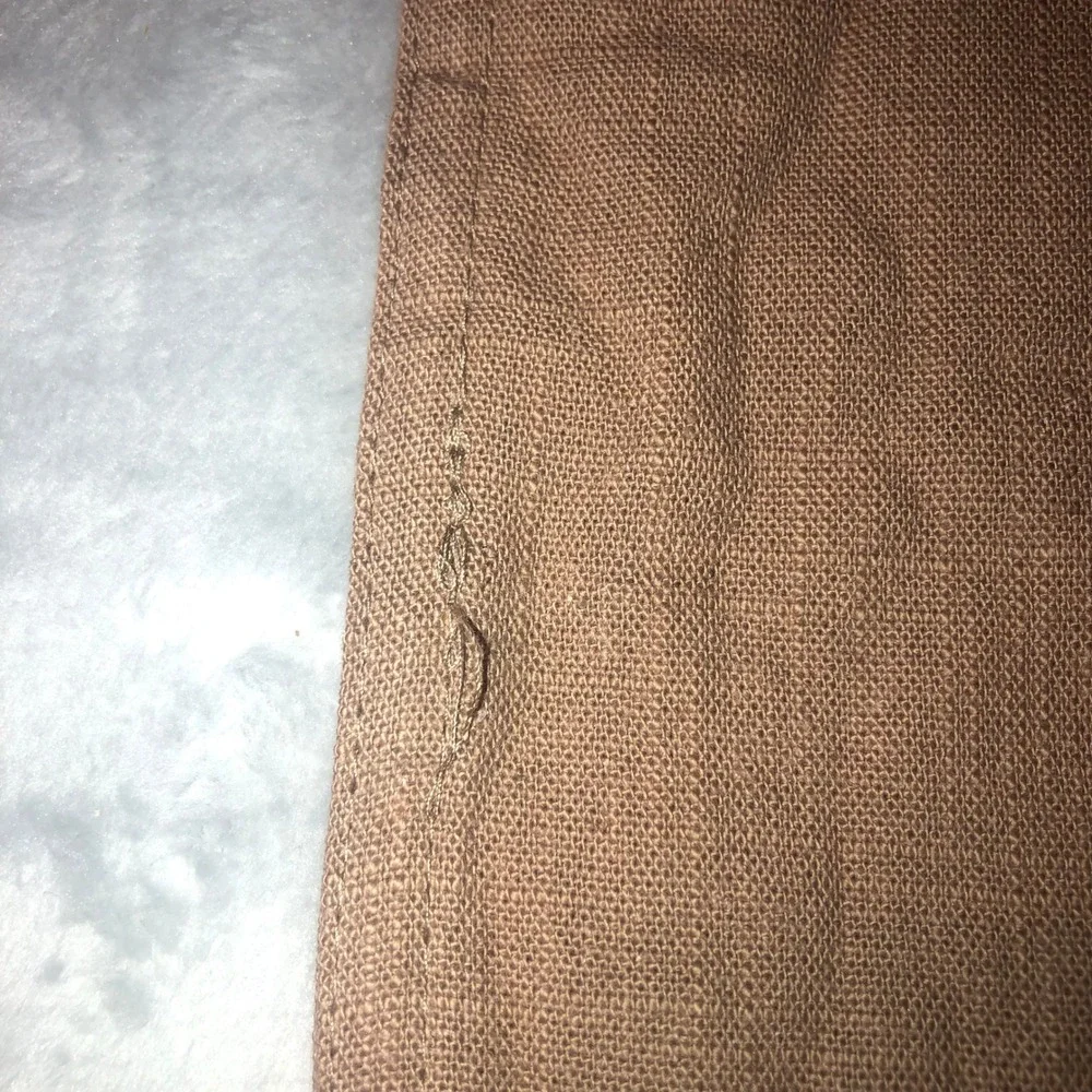 Set of 2 CoCo Brown Linen-Like Sofa Throw Pillow Covers 20x20 Square Flange Edge